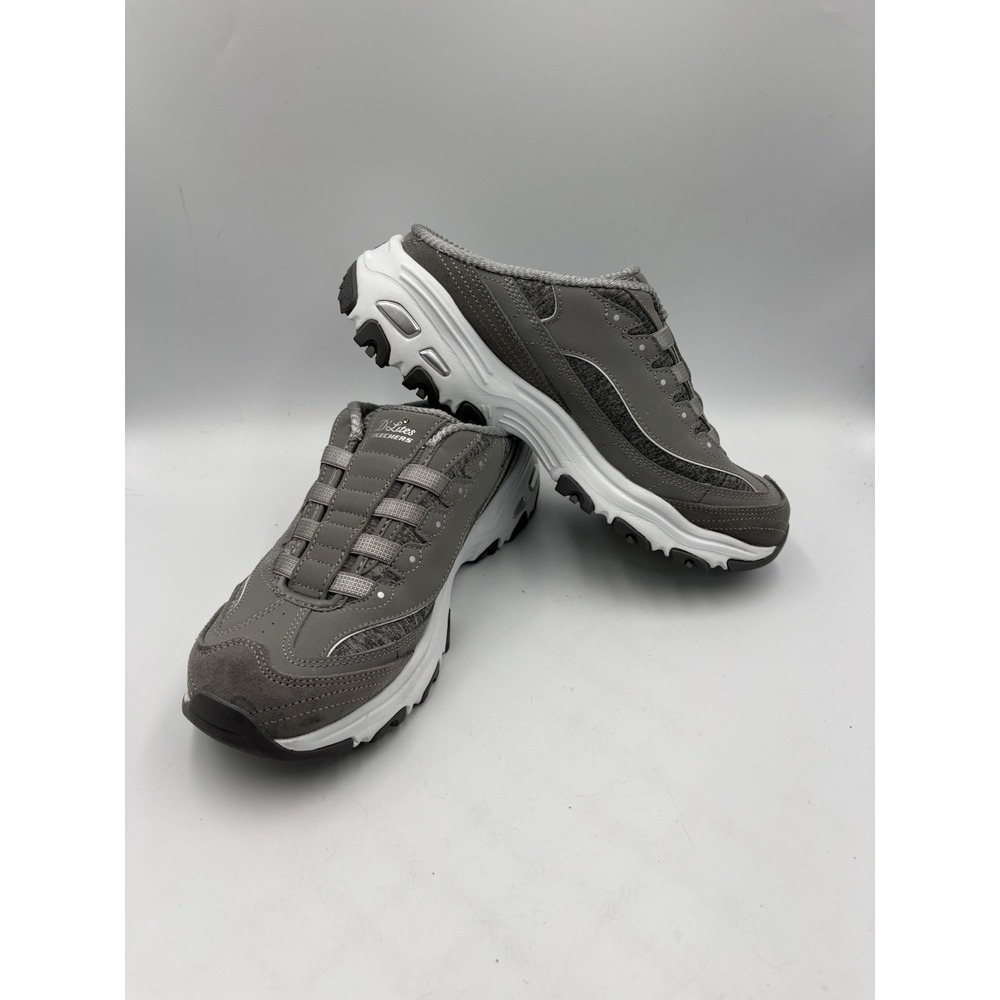 SKECHERS D'Lites Gray Memory Foam Low Top Slip-On Athletic Sneakers Women's 9 - Picture 6 of 13